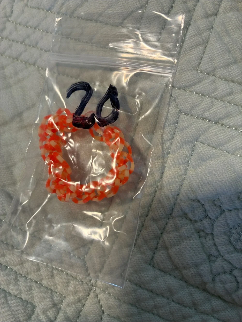 Orange & White Woven Bracelet